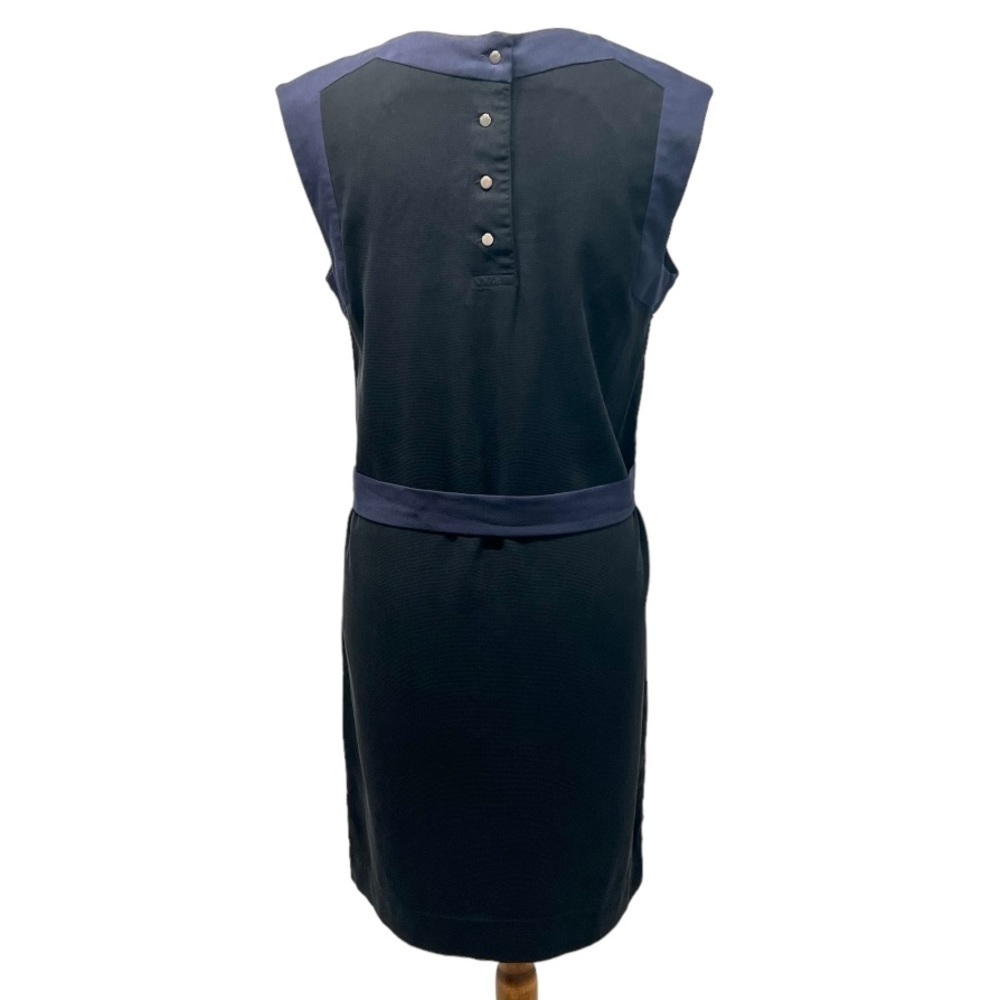 Lacoste Silk Black & Navy Sleeveless Shift Dress Women’s EU 38 - Picture 5 of 11